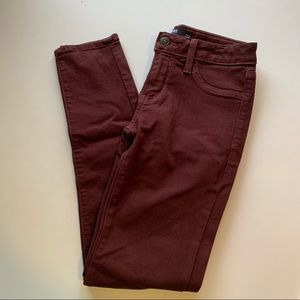 JustBlack Maroon Straight Leg Jeans Size 25P